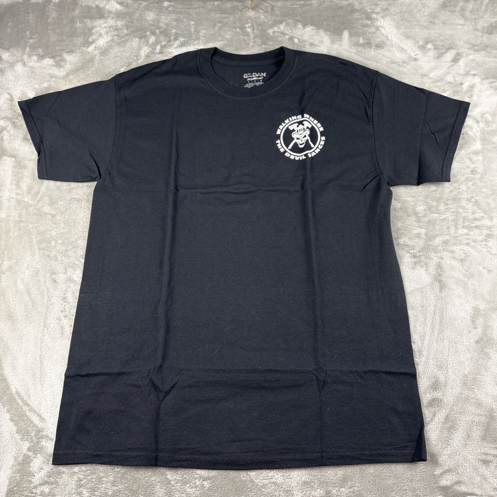Collectible Gildan Firefighter Walking Where Devil Dances Black‎ Graphic Tee L